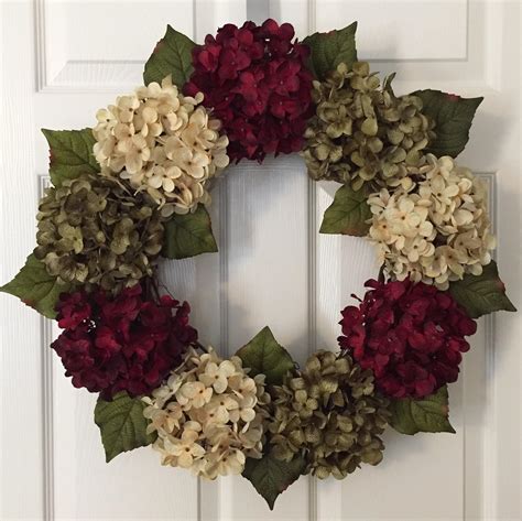 Christmas Hydrangea Wreath Winter Wreath For Front Door