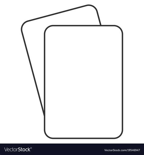 Blank Playing Cards Flat Icon Royalty Free Vector Image