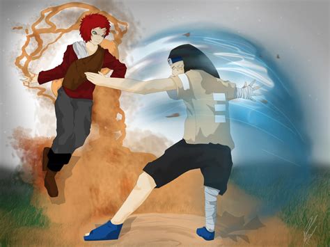 Neji Vs Gaara By Chrisjrees On Deviantart