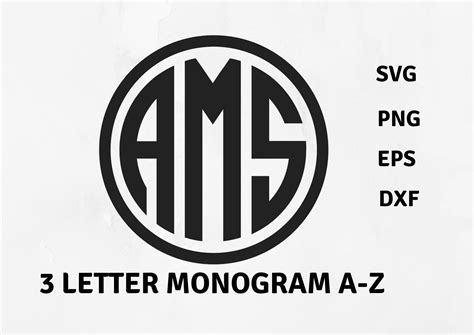 Monogram Letters Svg Monogram Fonts For Cricut Monogram Png Etsy