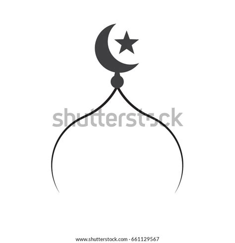 Mosque Moon Star Symbol Islam Stock Vector Royalty Free 661129567