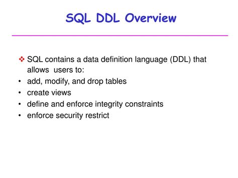 Ppt Sql Ddl Powerpoint Presentation Free Download Id3734479