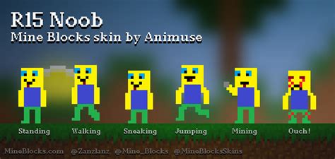 Mine Blocks R15 Noob Skin By Animuse