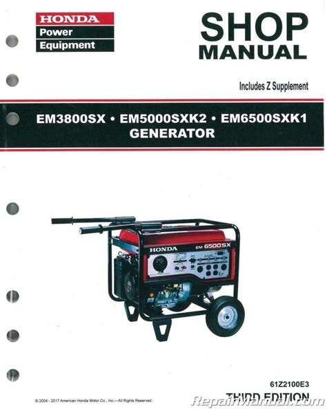 Honda Generator Manuals Repair Manuals Online