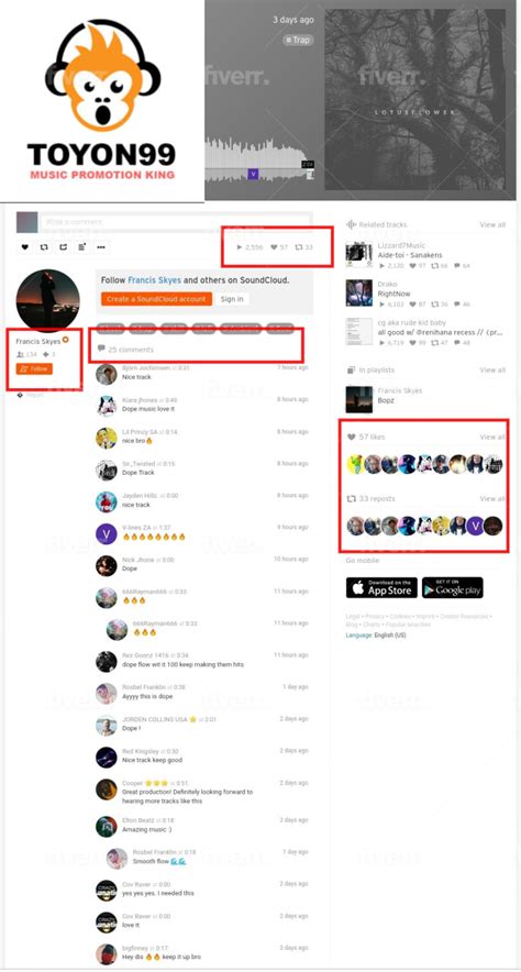 In our promo services, you'll find great combinations of likes, comments and. Organic soundcloud promotion for music by Toyon99