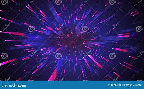 Space Speed Abstract Background Motion Light Starburst Zoom Vector