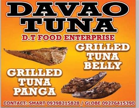 Menu At Davao Tuna Restaurant Banga