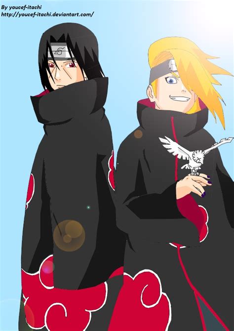 Itachi And Deidara Colored By Youcef Itachi On Deviantart
