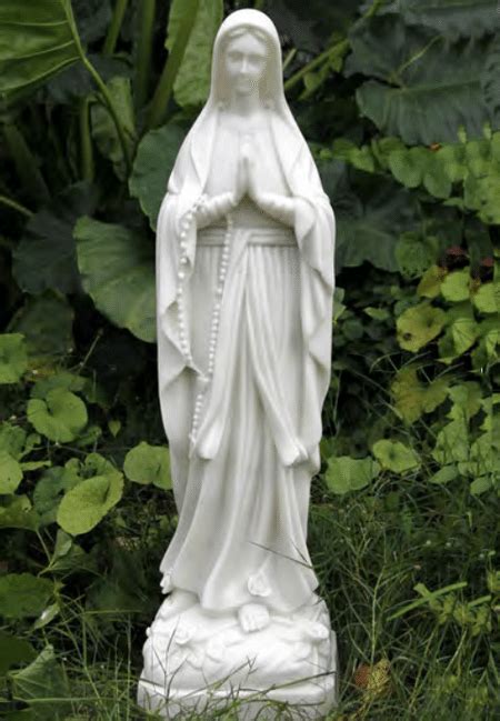 Large Marble Resin Virgin Mary Statue Garden Ornament Woodside Garden