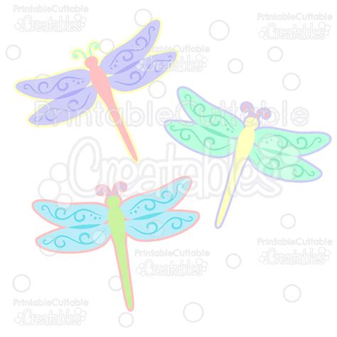 Dragonfly Flower Svg Floral Dragonfly Svg Clipart Vector Cut File