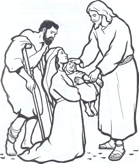 Jesus Heals The Sick Coloring Pages Coloring Pages