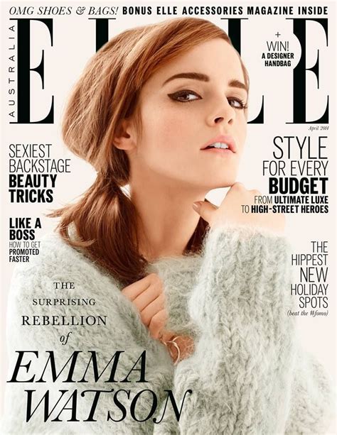 Elle Austrália Abril 2014 Emma Watson Capa Emma Watson Elle