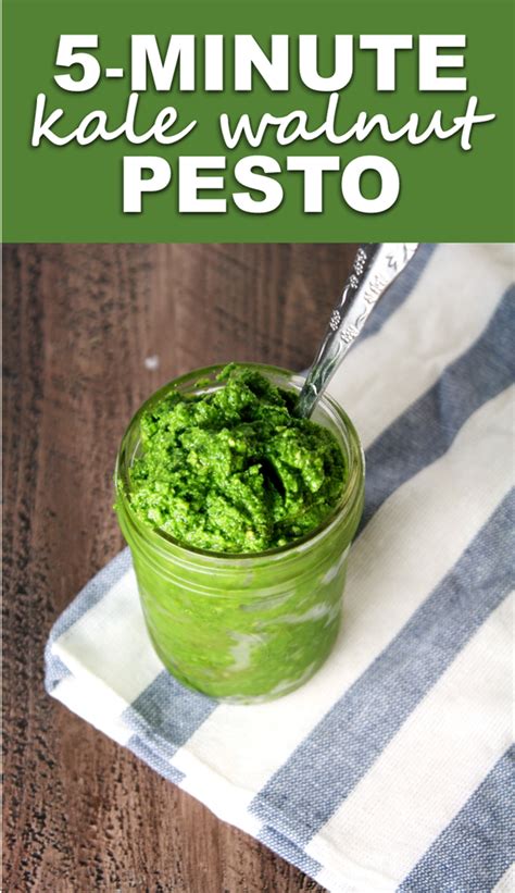 5 Minute Kale Walnut Pesto Caits Plate