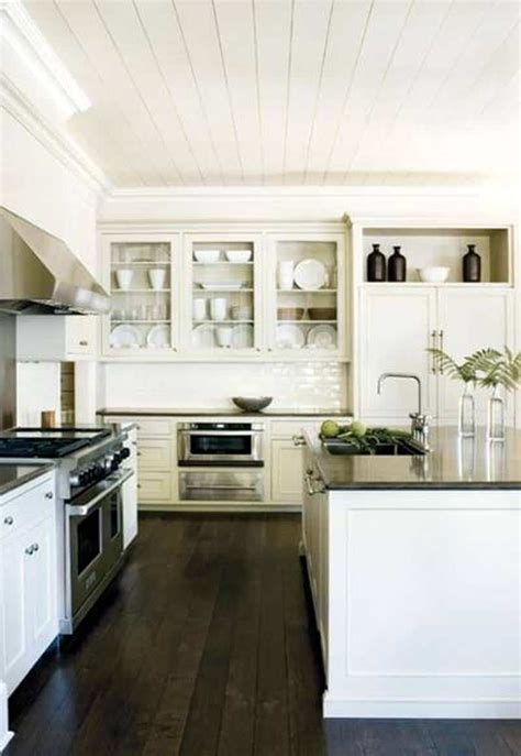Dark wooden floor in a large kitchen 14. 40 Dark Hardwood Floors That Bring Life To All Kinds Of Rooms