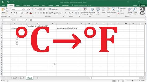 °f to °c conversion formula. How To Convert Celsius To Fahrenheit in Excel - YouTube