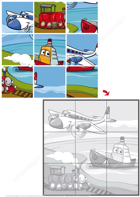 Jigsaw Puzzle With Transport Free Printable Puzzle Games