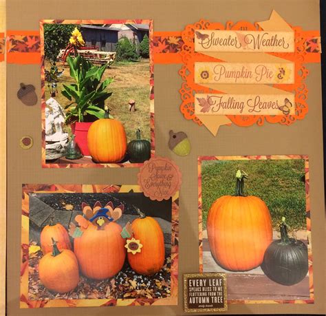 autumn scrapbook page fall scrapbook autumn trees pumpkin