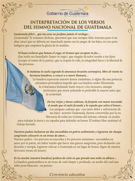 Interpretación De Los Versos Del Himno Nacional De Guatemala