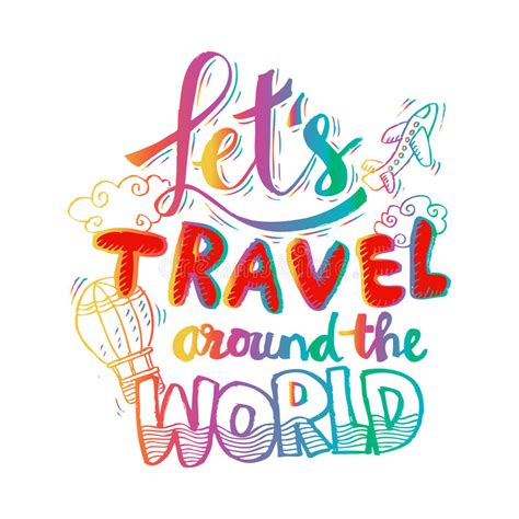 Let S Travel Around The World Stock Illustration Illustration Of