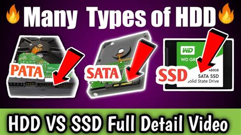 Types Of Hard Disk Pata Sata ATA And Deference Between HDD SSD