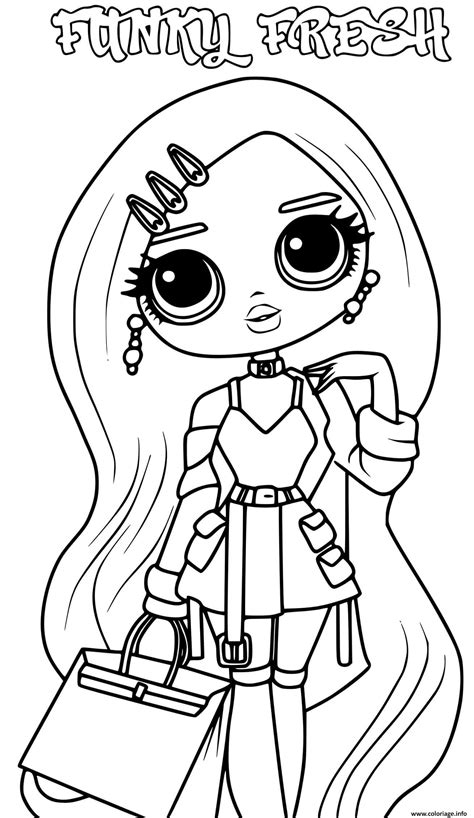 coloriage funky fresh lol omg dessin poupee lol à imprimer