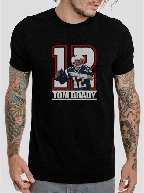 Tom Brady New England Nfl Patriots American Football Black T Shirt T