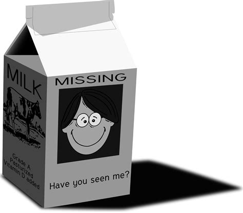 Milk Carton Missing Template