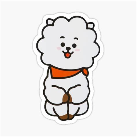 Bt21 Rj Sticker 2 Sticker For Sale By Beanists Redbubble