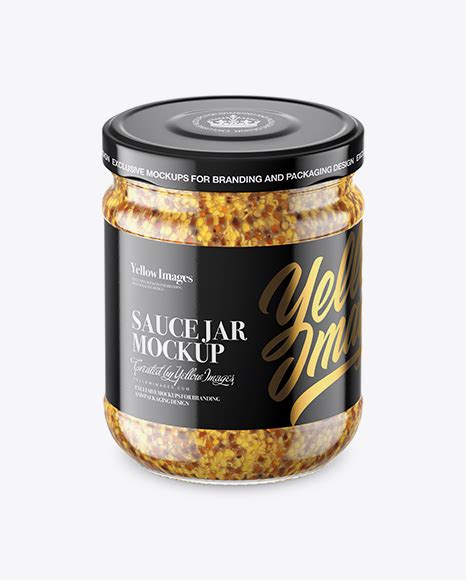 Download Psd Mockup Clear Food Front View Glass Glossy Cap ...
