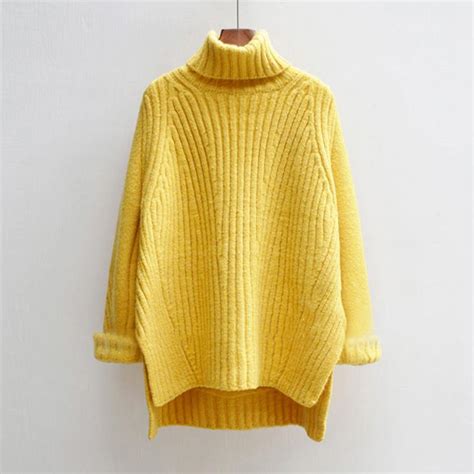Itgirl Shop Aesthetic Clothing High Neck Loose Huge Knit Sweater