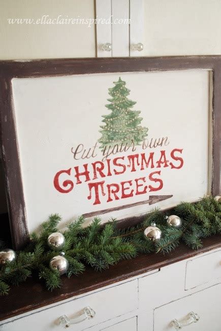 Free Christmas Tree Sign Template Tutorial Ella Claire