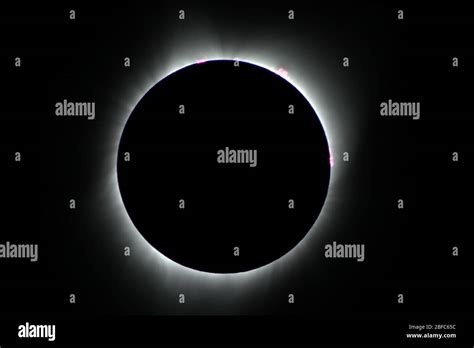 Phases Of The Total Solar Eclipse Stock Photo Alamy