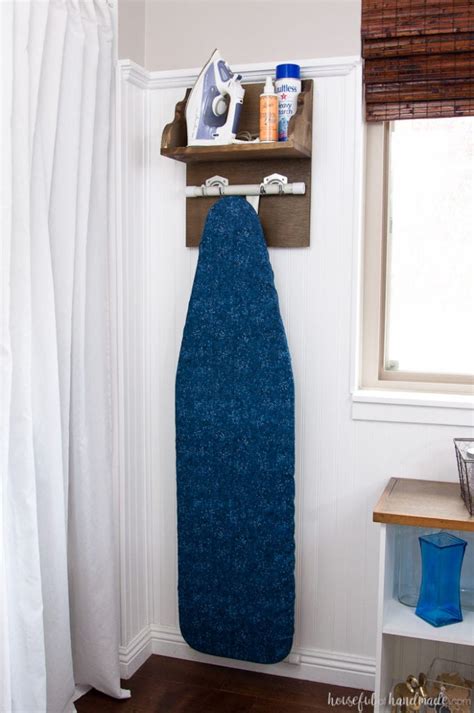 Shop online or click & collect. DIY Iron Holder with Ironing Board Storage - Houseful of ...