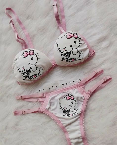 Pretty Bras Cute Bras Cute Lingerie Lingerie Outfits Hello Kitty