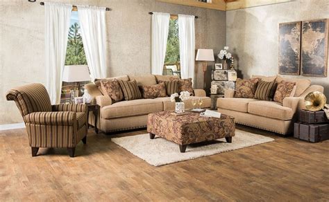 Dallas Designer Furniture Viscontti Living Room Set In Gold