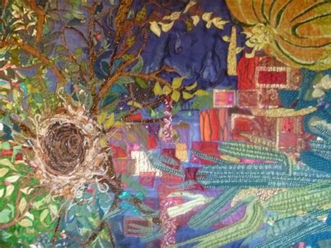 Tree Pieces Painted Fabric Collages By Merill Comeau Jamaica Plain