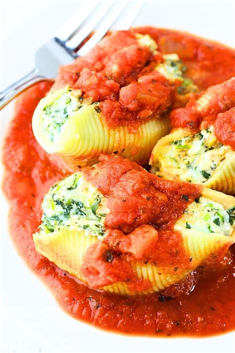 Spinach And Cheese Stuffed Shells Now Cook This