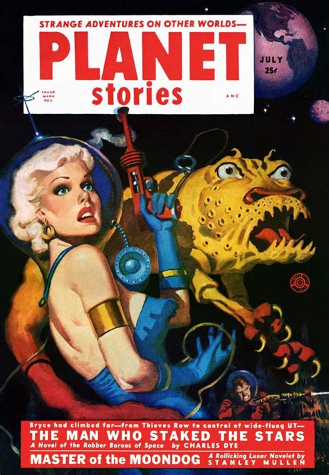 Galaxy Babes The Gaudy Brazen Cover Art Of Planet Stories Kotaku