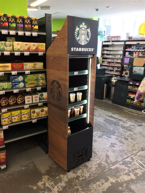 Starbucks Uses Cooled Displays To Present Promote Their Coffees On Retail Pos Starbucks Pos