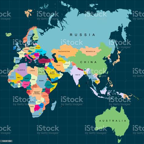 Ilustración De Territorio De Los Continentes África Europa Asia Eurasia
