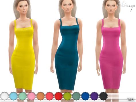 The Sims Resource Square Neck Dress By Ekinege Sims 4 Downloads