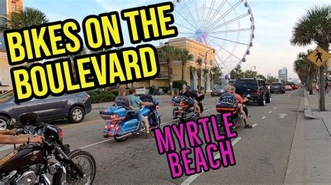 Myrtle Beach Spring Bike Weekrally Friday Night Ocean Blvd May 2022 Part 1 Youtube