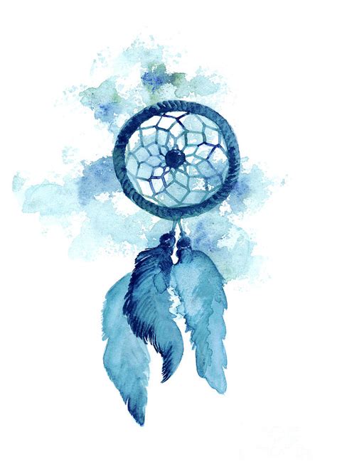 Dream Catcher Watercolor Art Print Painting Painting By Joanna Szmerdt