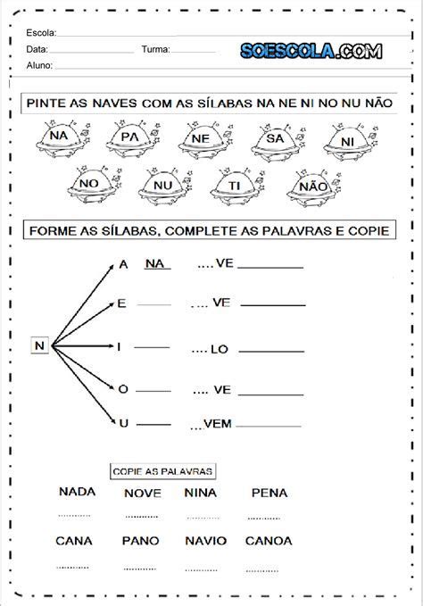 Atividades Pr Silabicas Para Imprimir Desenhos Line Chart Map
