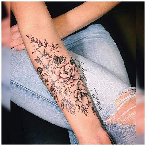 Tattoo Arm Bloemen Bloemen