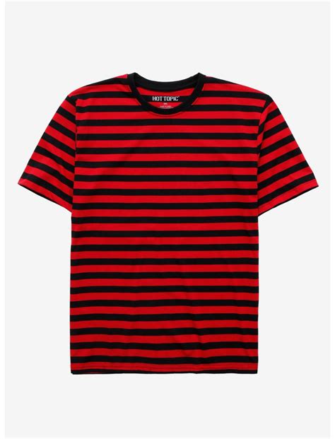 red and black stripe t shirt hot topic
