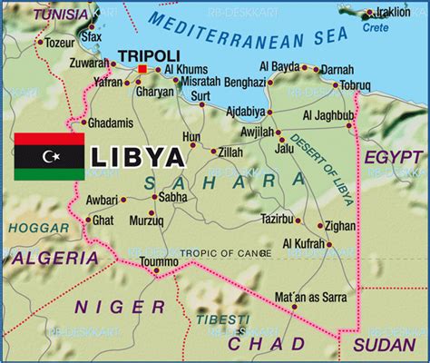 Karte Von Libyen Land Staat Welt Atlasde