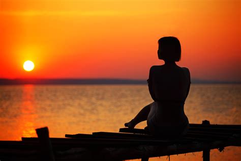 Free Images Beach Silhouette Girl Woman Sunrise Sunset Sunlight Dawn Photo Summer