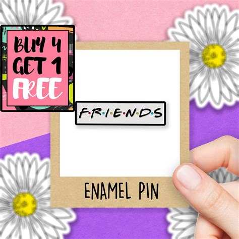 Friends Logo Enamel Pin Tv Show Collectible Enamel Pins Etsy