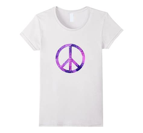 Pretty Purple Peace Sign Symbol T Shirt 4lvs